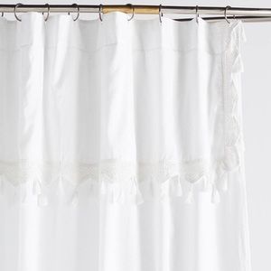 Anthropology shower curtain White